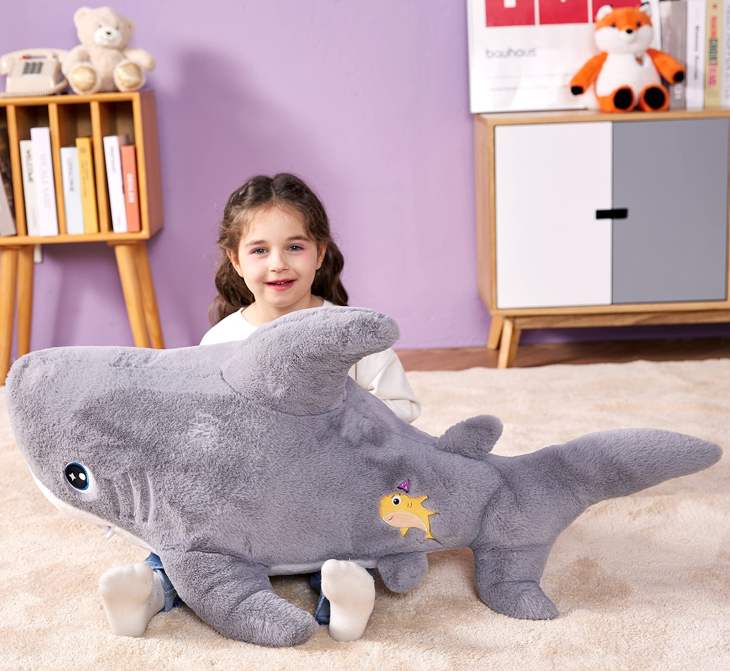 SHANK SHARK BIG SWEAT グレー　サイズL Amazon.com: IKASA Giant Shark Stuffed Animal Plush Toy,39
