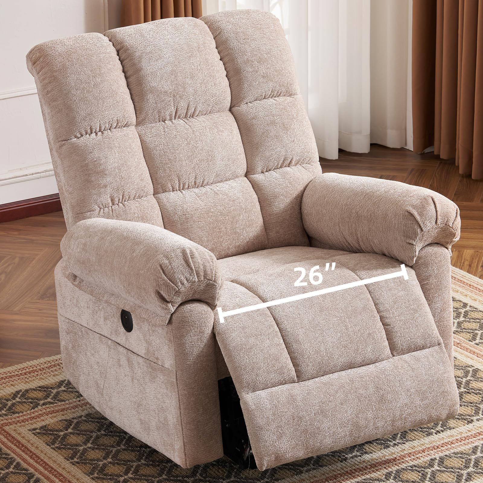 Rhevoy Oversized Power Lift Recliner