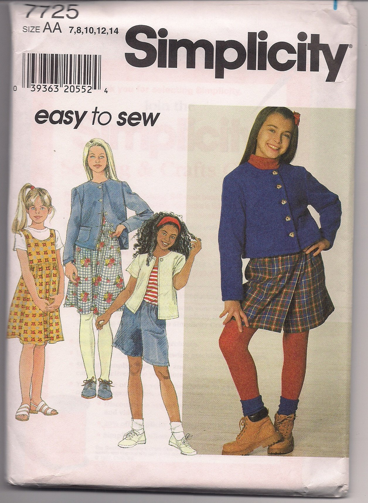 Pull veste et short filles Simplicit 7725 pour habiller votre enfant facilement