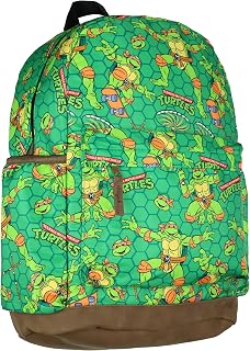 INTIMO TMNT Backpack Nickelodeon Teenage Mutant Ninja Turtles Mayhem Character Kids School Bookbag Michelangelo 16"