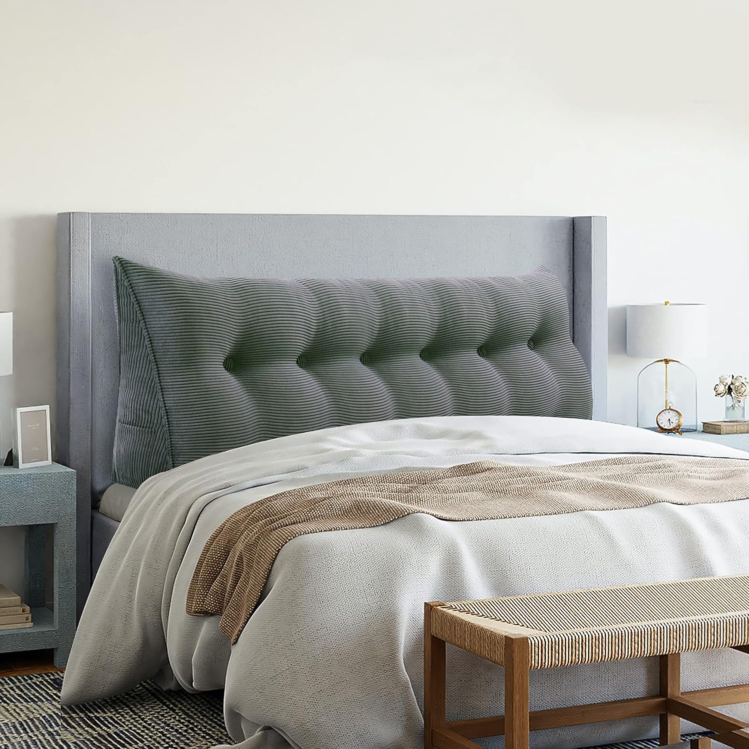 BNCKTRD Triangle Reading Pillow Wedge Headboard Pillow