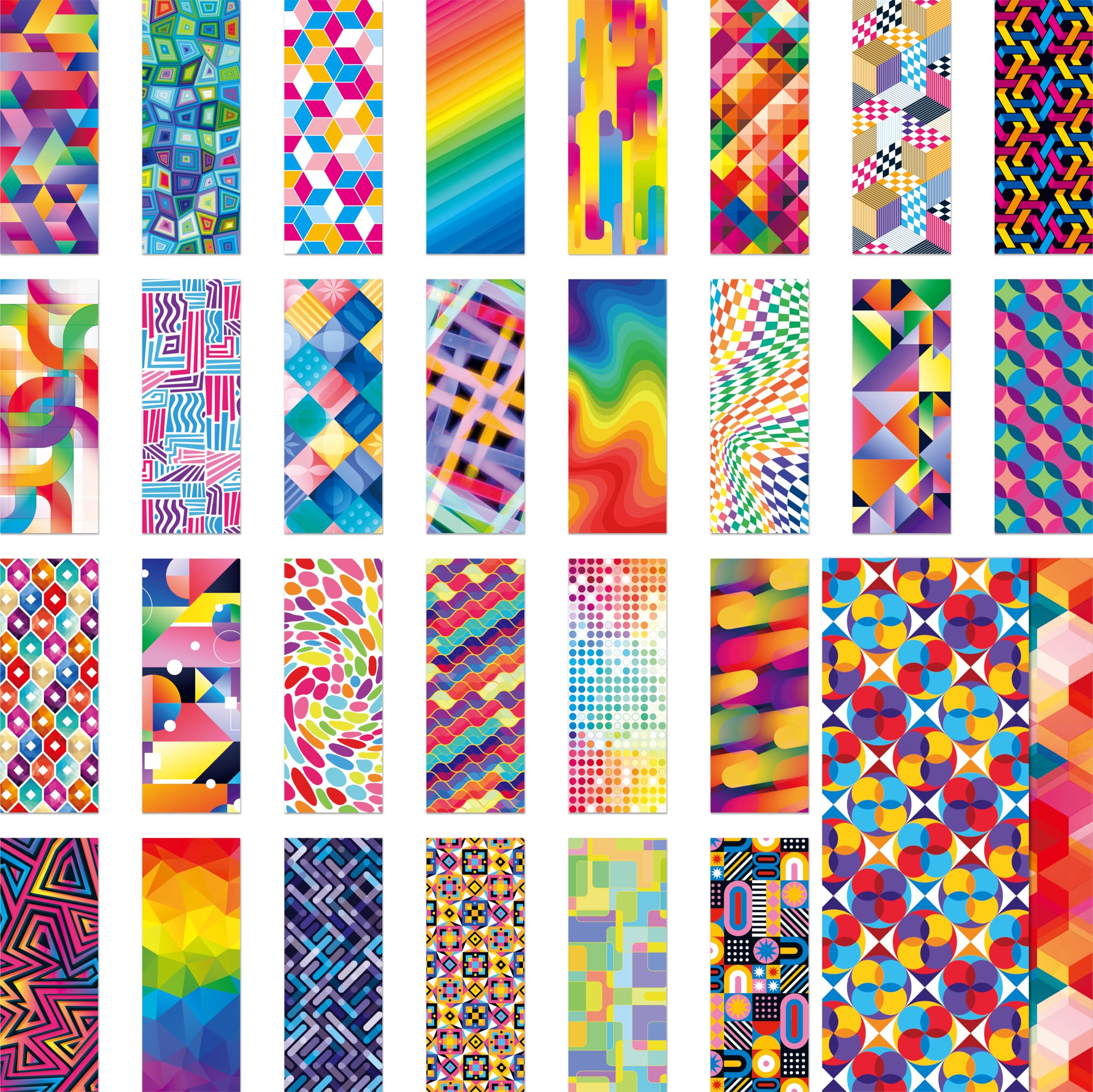 Photo 1 of 120 PCS Creative Optical Bookmarks, 30 Designs Double-Sided Printing Paper Bookmarks with PET Film, Bright-colored Page Markers for Kids, Students, Adults, Book Lovers, Stationery Supplies (2.4”x6.1”)