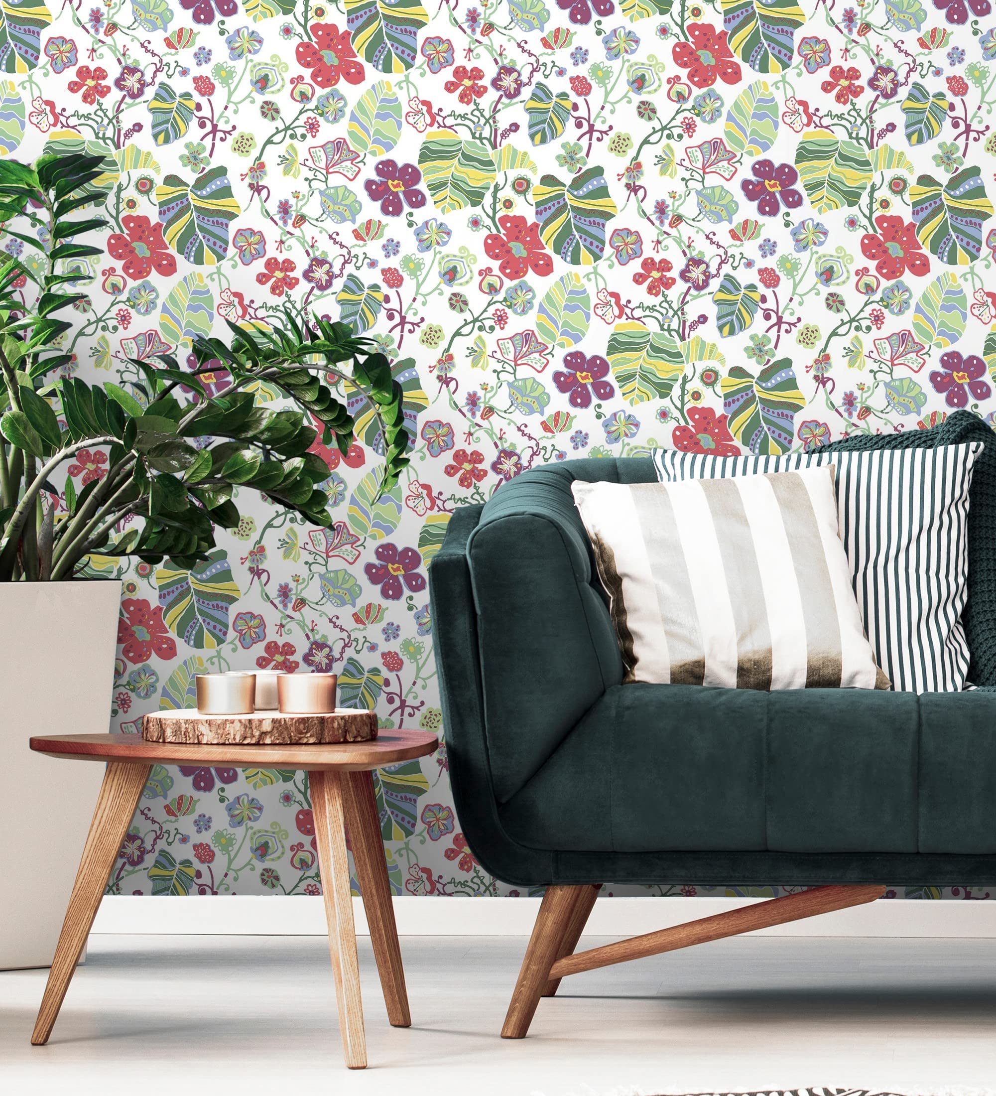 Papier peint vinyle de prestige GAULAN 680595 motif floral élégant pour tête de lit