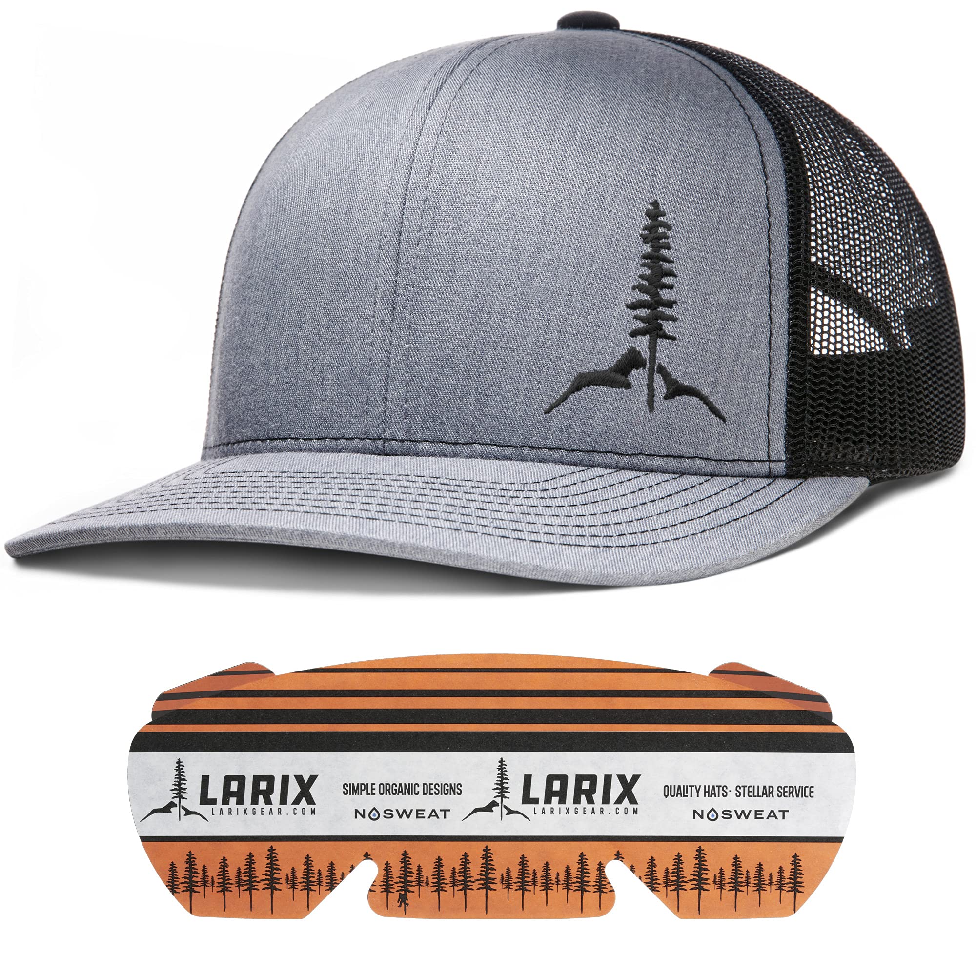 LARIX Trucker Hat - Tamarack Mountain (No-Sweat Hat Liner Included)