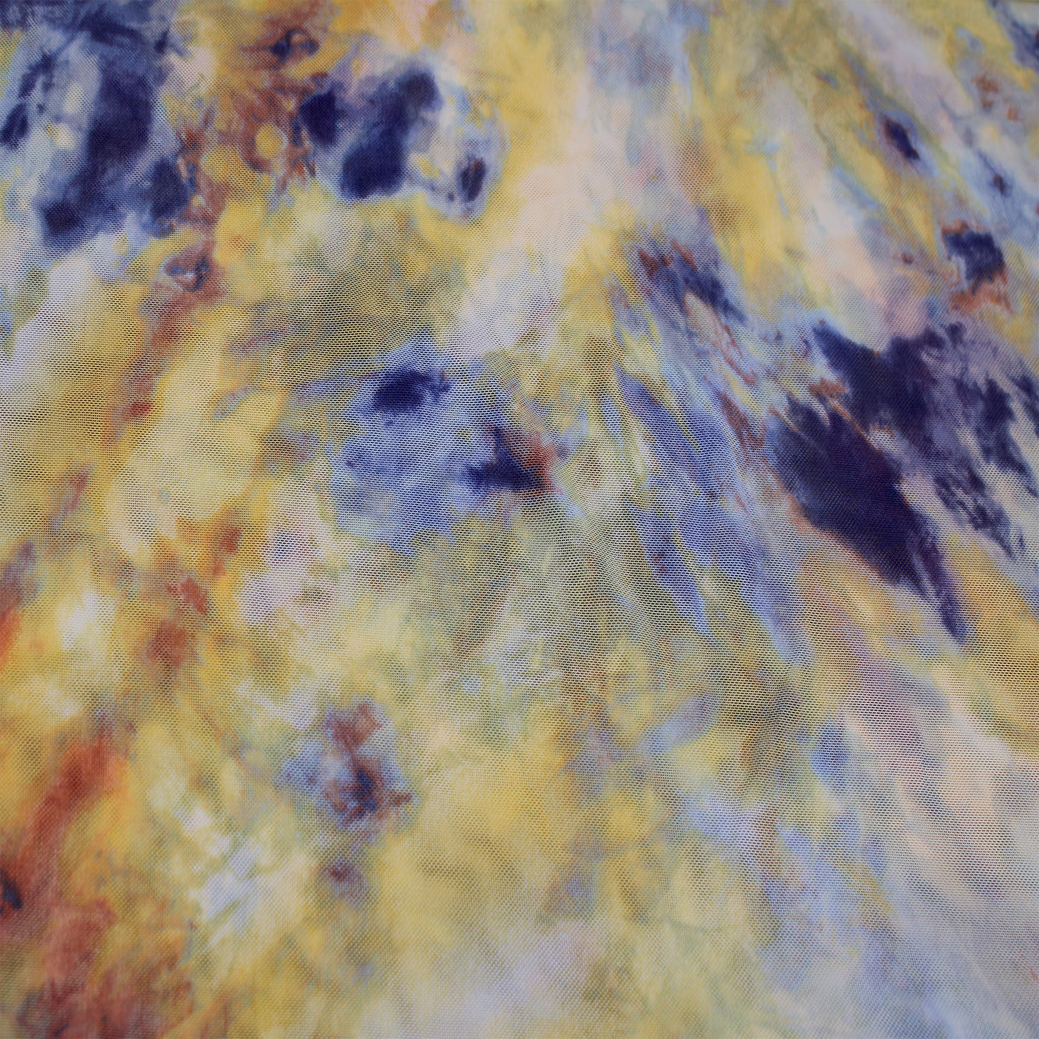 Stylish FABRIC 60" Wide Printed Poly Spandex Lace Power Mesh Fabric by The Yard-100 GSM, Lightweight, 4-Way Stretch, Breathable – Apparel, Headbands, Bridal & Accessories, Periwinkle 2 Yards