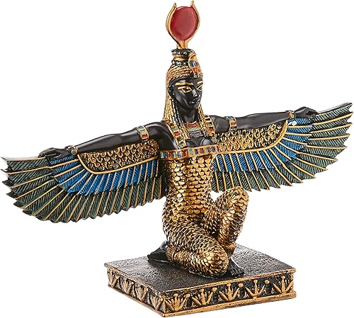 Design Toscano QL12219 Isis - Estatua de decoración egipcia de la diosa de la belleza 9 pulgadas a todo color