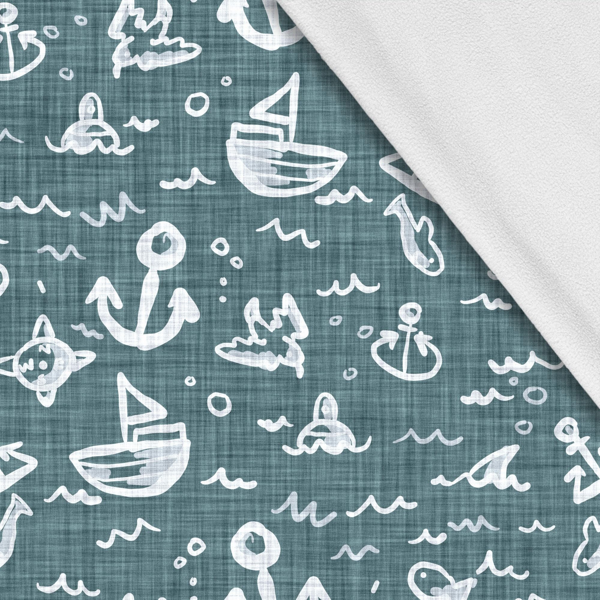 HEKO PANELS Softshell Stoff Meterware Outdoor Stoff Wasserfest Mit Fleece Stoff Zum Nähen Nähstoffe Windfest Für Jacke Wandern Sport Overall Segelboote Anker 3 Meter 145 x 300 cm