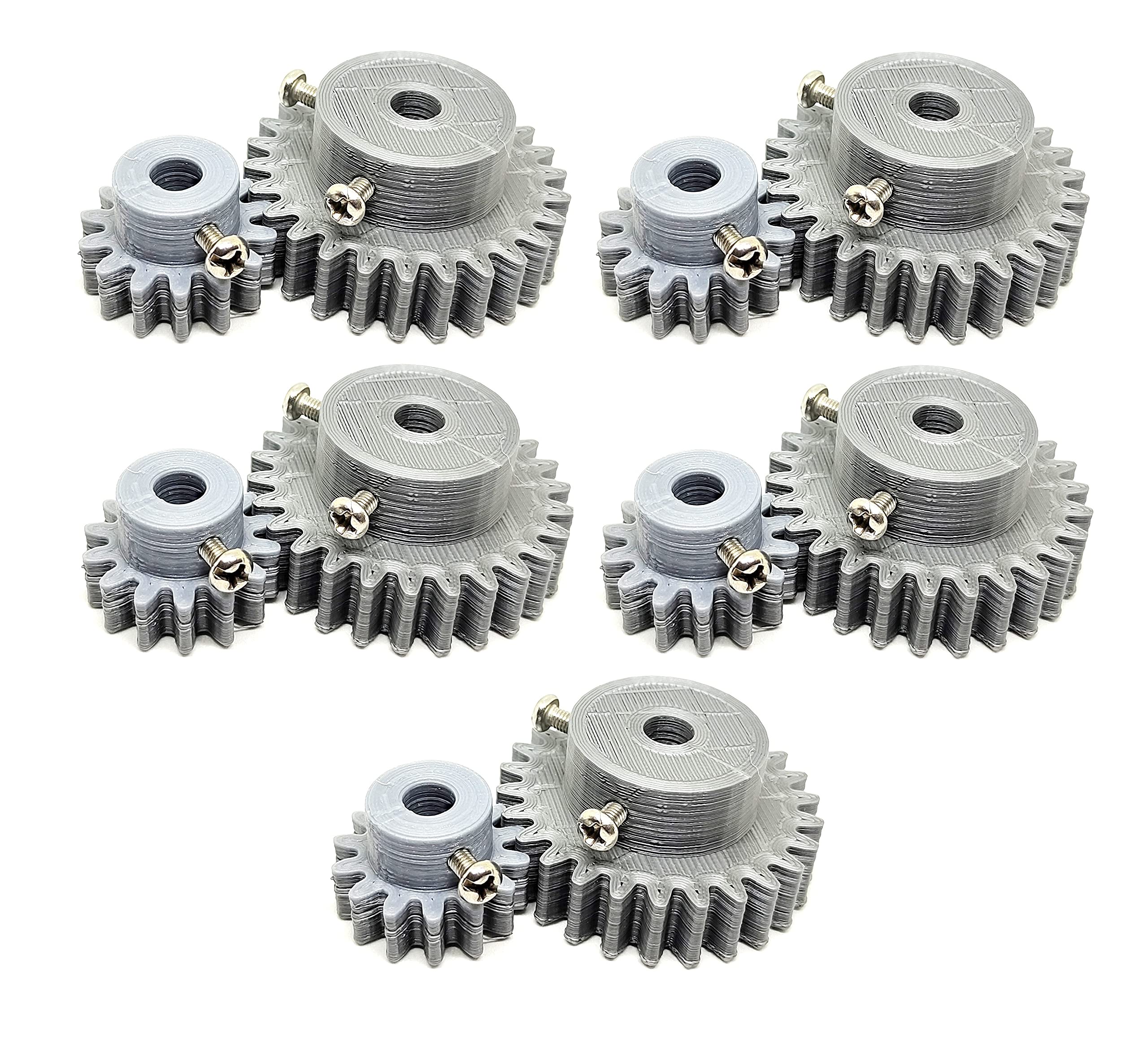 INVENTO 5pcs 3D Printed Plastic Spur Gear 14 Teeth + 26 Teeth, 1.5 Module, 10mm Width, 8mm hole for DIY Projects-image-38
