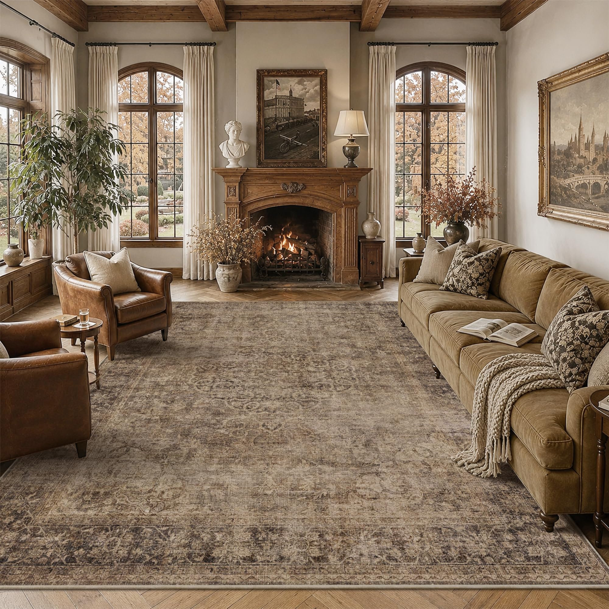 Photo 1 of HelloTree 8x10 Vintage Washable Area Rug