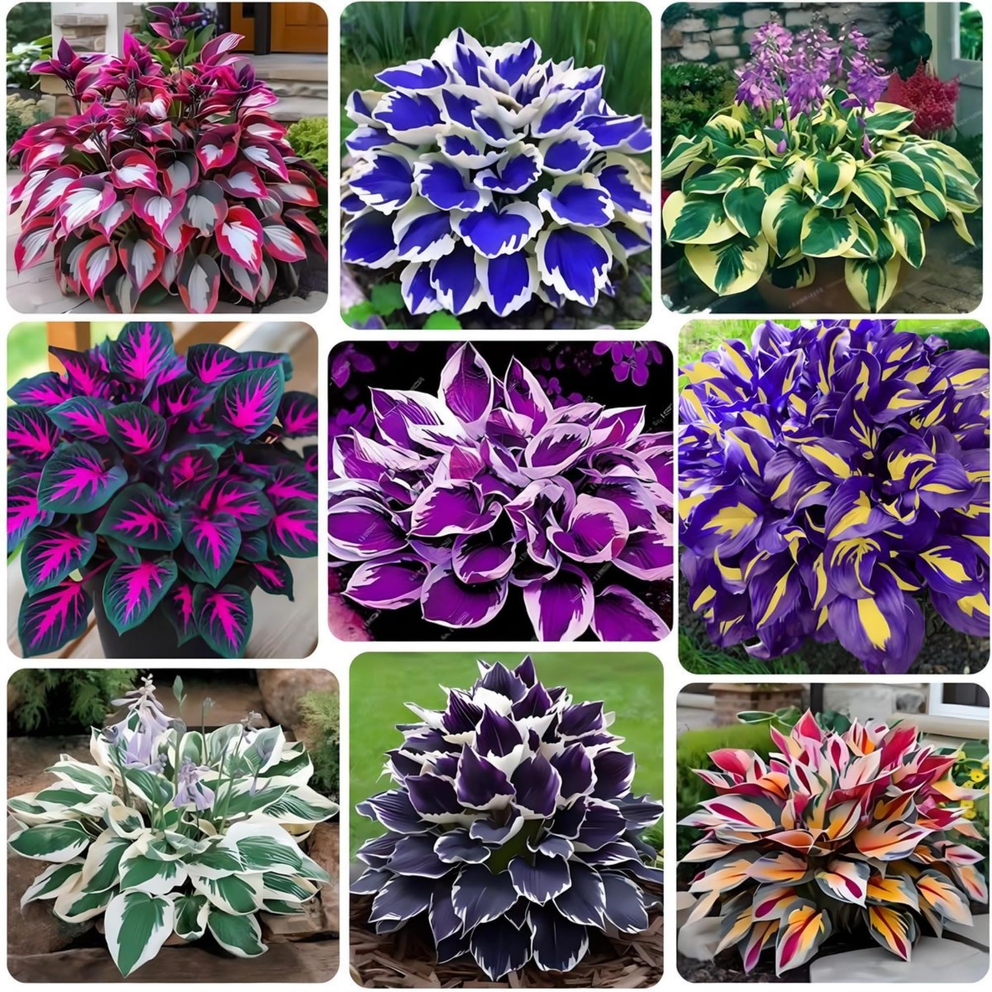 Garden Bulbs, Midnight Blue Hosta Bulbs Live, Hosta Plants for Sale, Excellent Display, Perennial, Easy Plant, Wedding Ornamental Flowers, 8bulbs-c