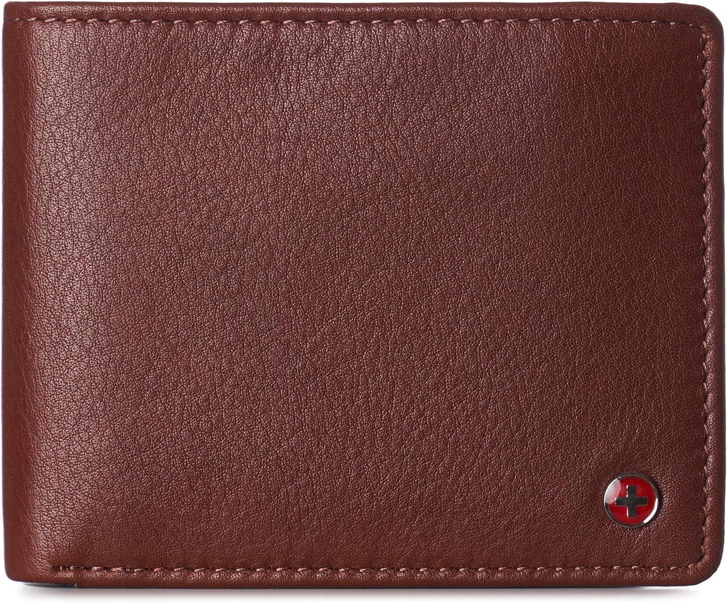 Alpine Swiss Mens Wallet for Men | RFID Protected Leather Mens Wallet | Spencer Bifold with Divided Bill Section | Gift Box | 2 ID Windows | 14 Card & Storage Pockets for Organization