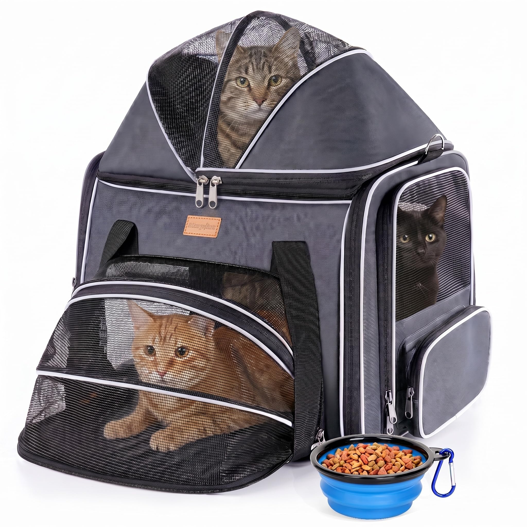 Morpilot Sac de Transport Extensible pour Chat - Extra Stable - Tissu en Maille Respirante pour Animaux de Compagnie