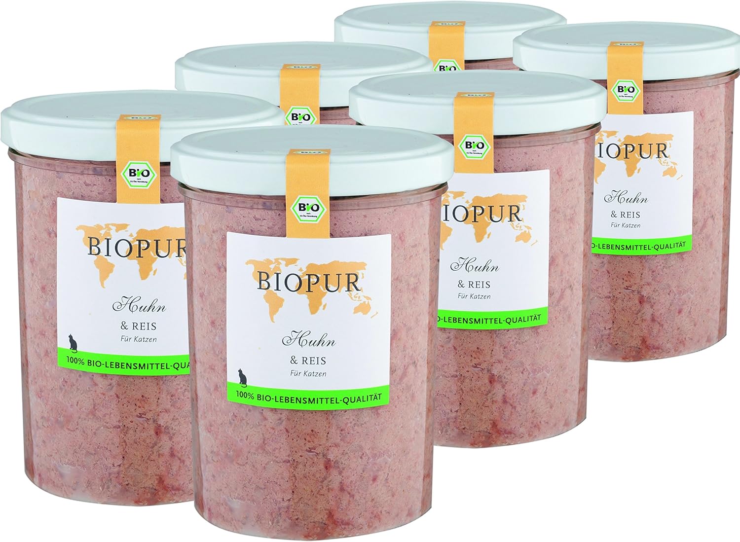 Bio Premium Katzenfutter Huhn & Reis für Katzen 6 x 370 g Nassfutter Bio Premium Katzenfutter Huhn & Reis für Katzen 6 x 370 g Nassfutter