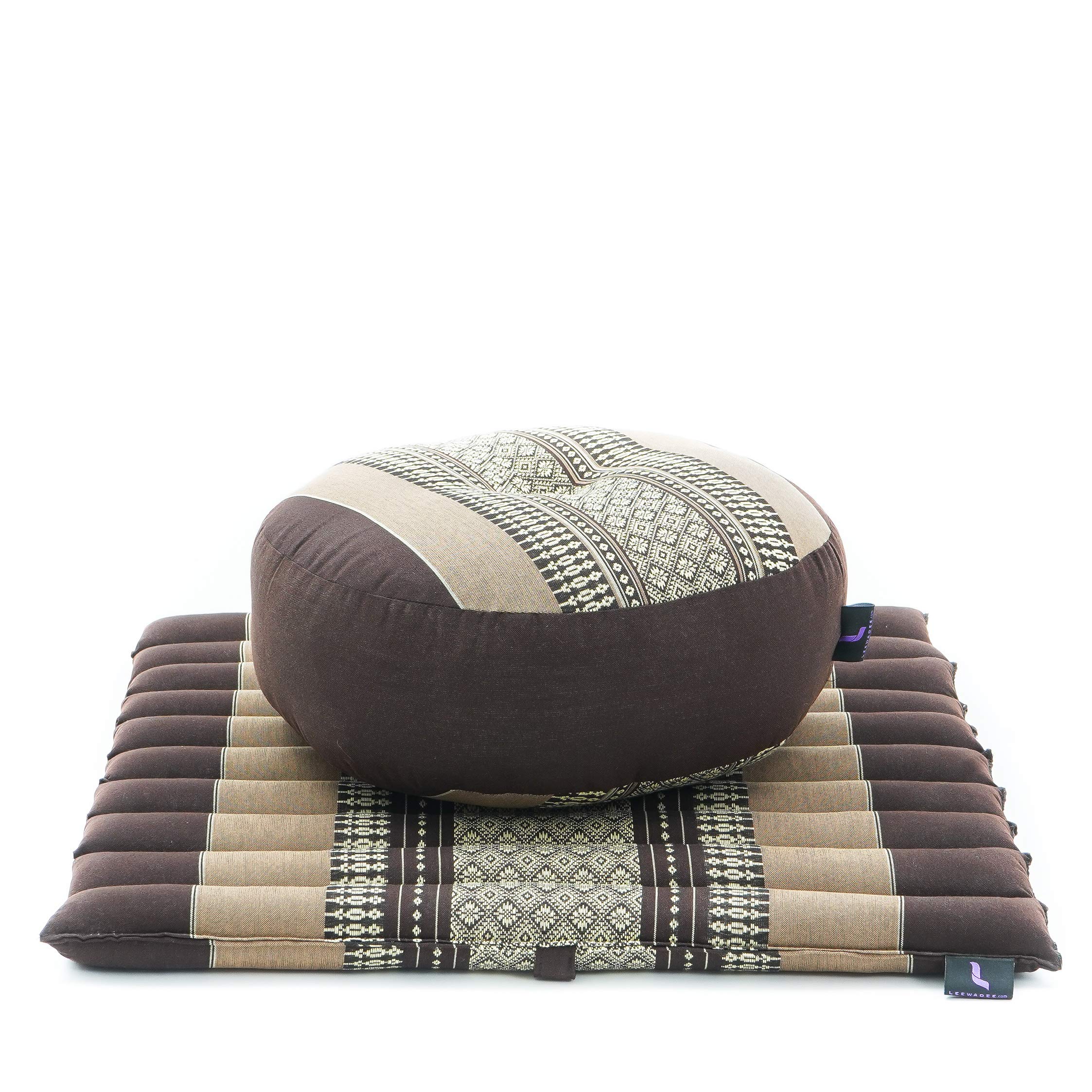 Leewadee Set Meditación Compacto Zafu & Zabuton - Pequeño Cojín Kapok Yoga Zen Zazen