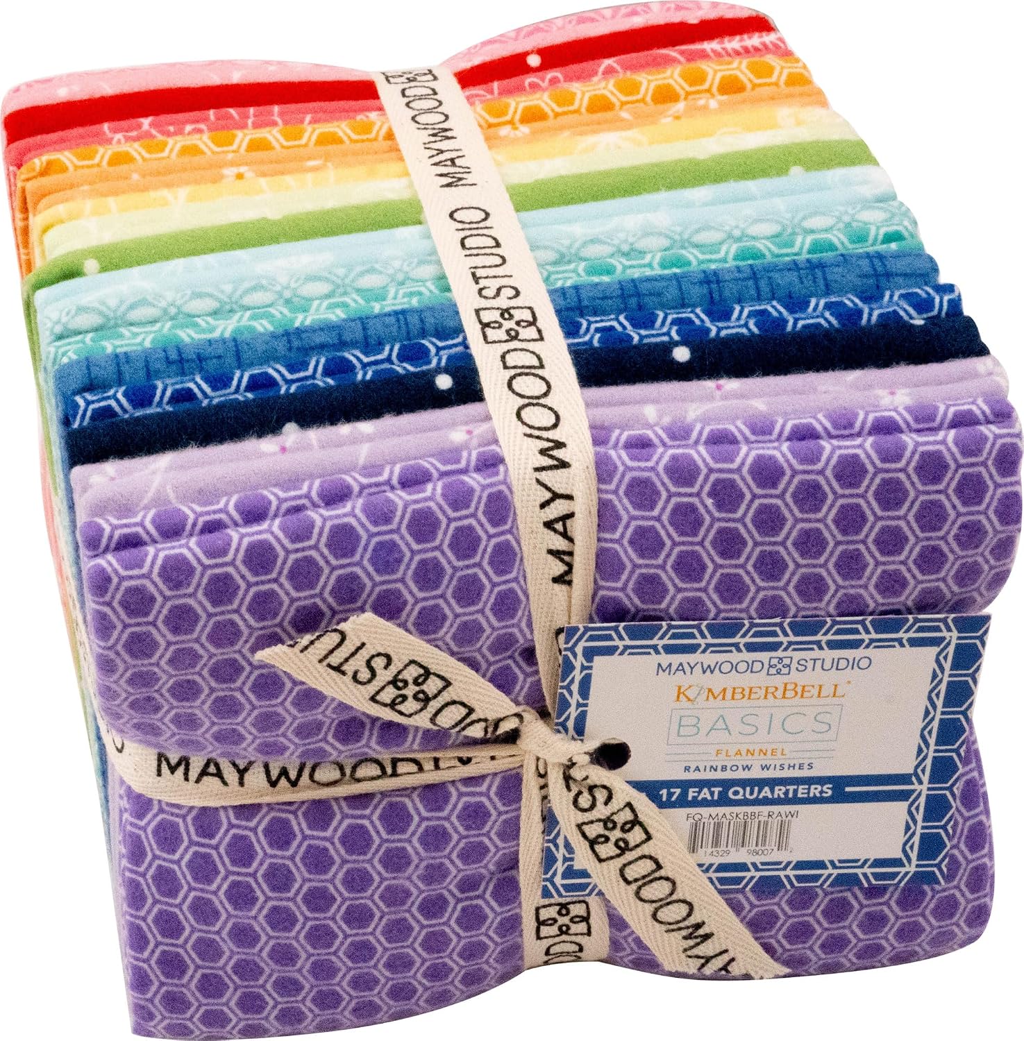 Kim Christopherson Kimberbell Basics Flannel Rainbow Wishes 17 Fat Quarters Maywood Studio