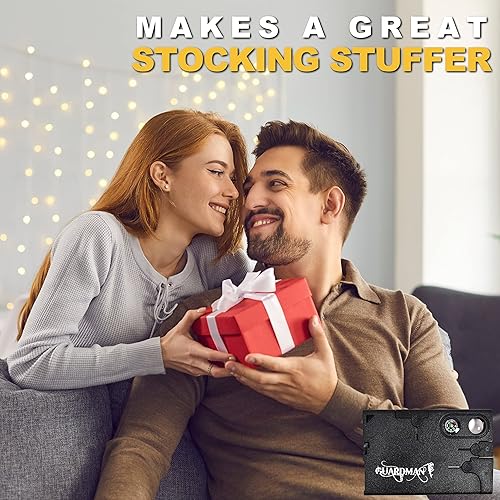 Miniatura 7 de GUARDMAN Tarjeta de crédito multiherramienta mejorada 18 en 1 para supervivencia, multiusos, herramienta para tarjetas, iniciador de fuego, silbato,