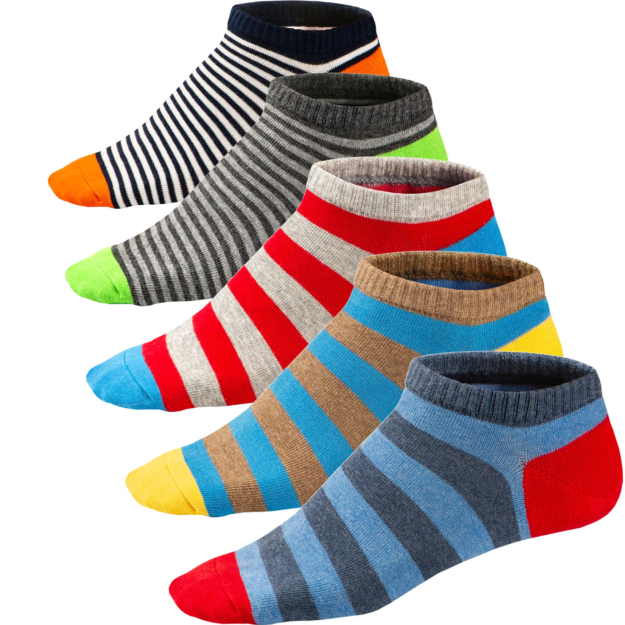 Ueither Men's Color 2 Low Cut Colorful Dress Socks Funky Ankle Socks 6.5-11.5 (Color 2)