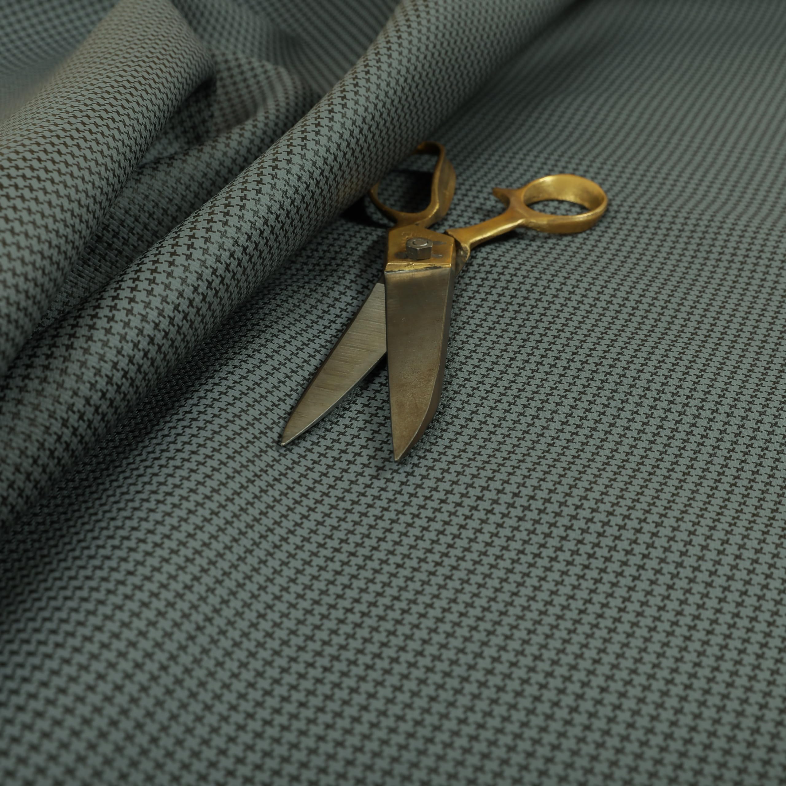 Redbrick Mill Fabrics Flame Retardant Modern Designer Houndstooth Pattern Faux Leather Grey Vinyl Upholstery Fabrics (22.99) โ image 1
