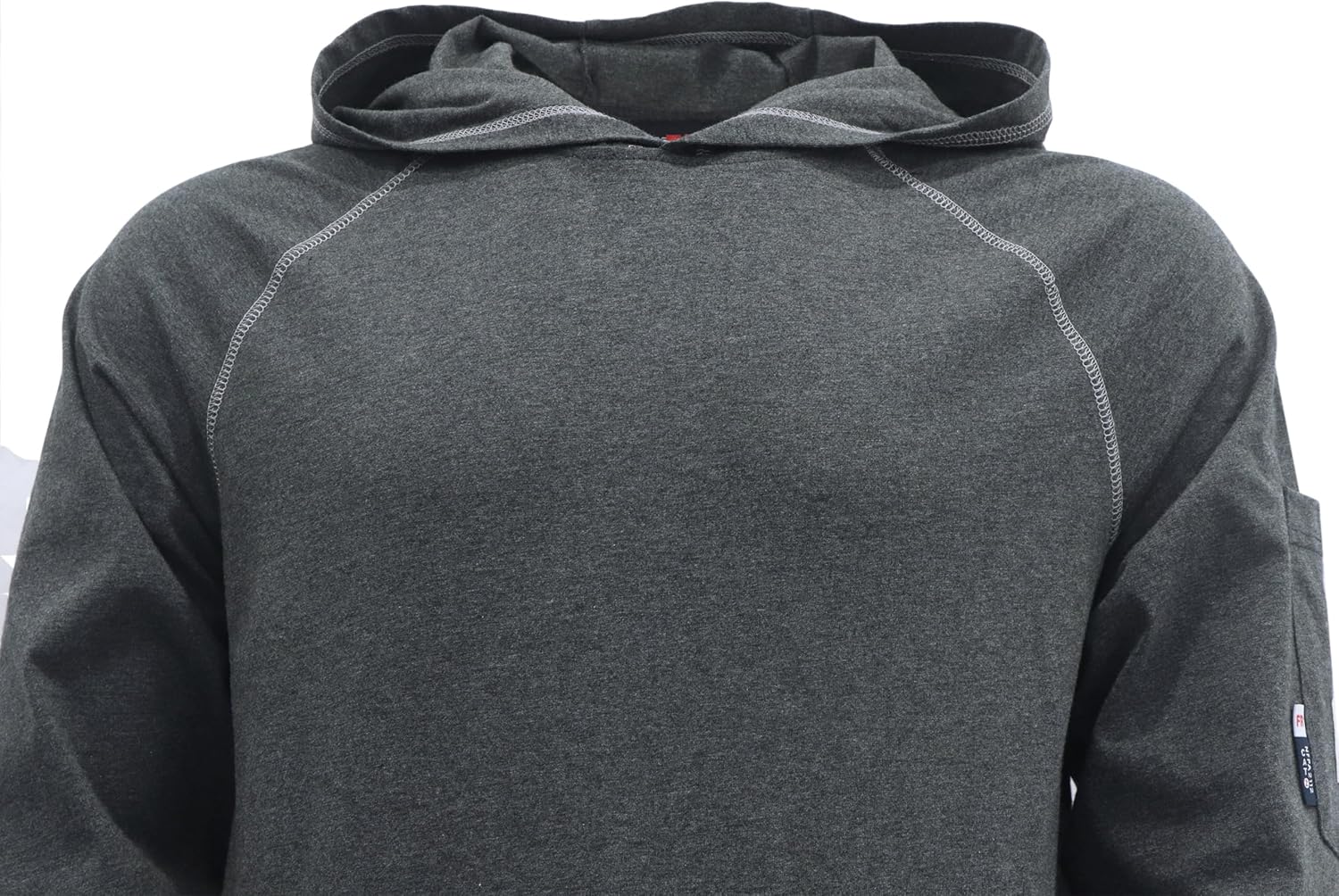 BOCOMAL FR Hooded T Shirts Heather Series 6oz Flame Resistant NFPA2112 CAT2 Fire Retardant Hoodies Work Shirt - Image 5