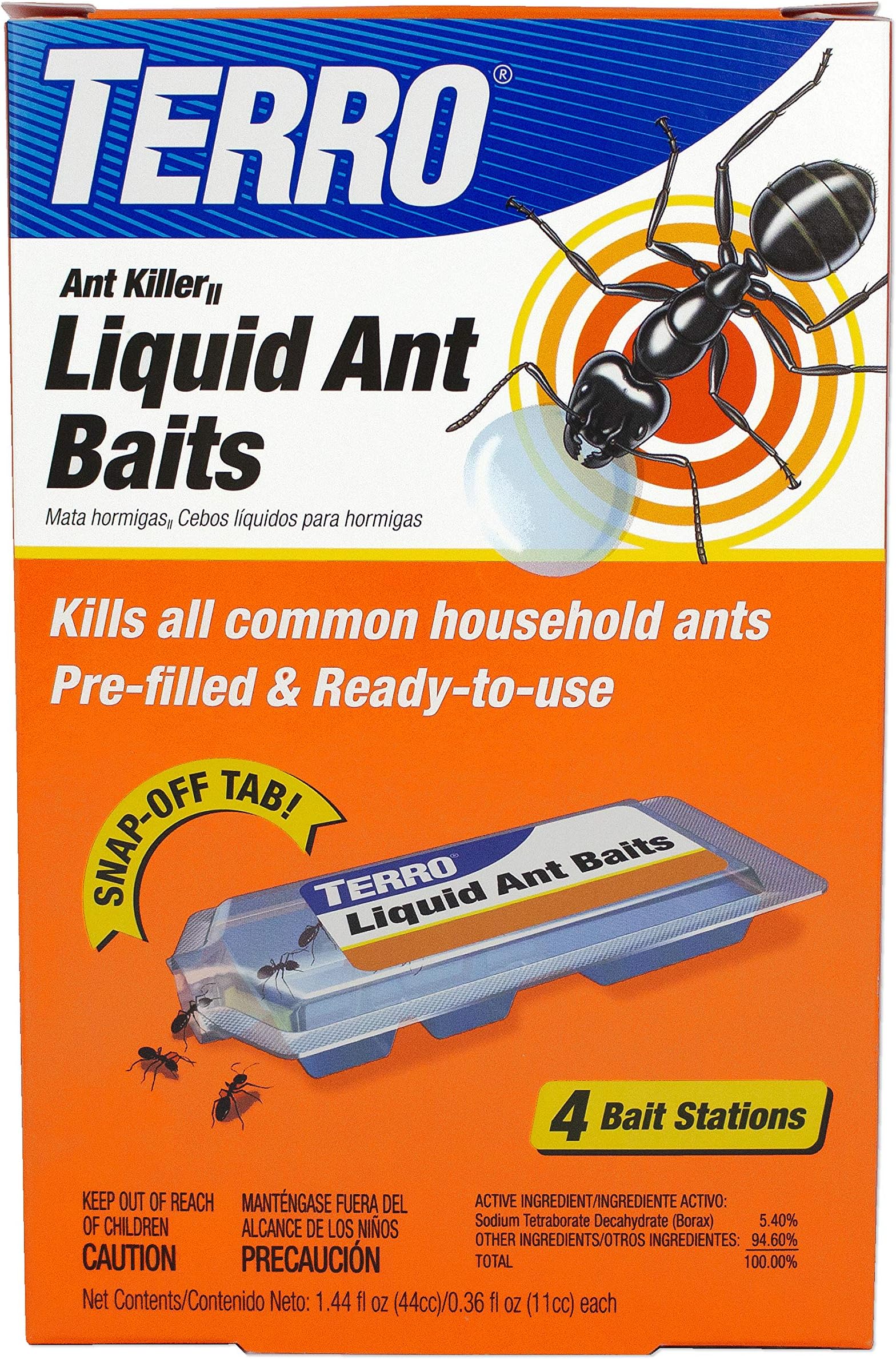 T324B 4-Pack Liquid Ant Baits, Orange