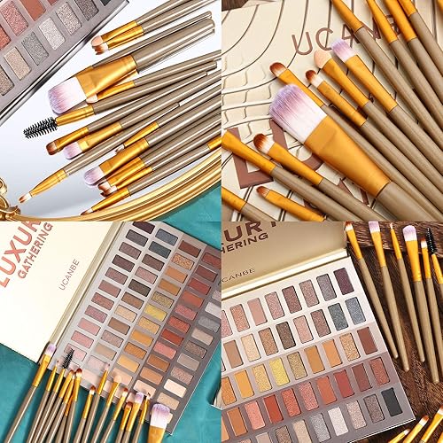 Miniatura 6 de UCANBE Luxury Gathering - Paleta de maquillaje de sombra de ojos neutra, brillo mate mate con purpurina sutil, sombra de ojos sutiles, desnudos de