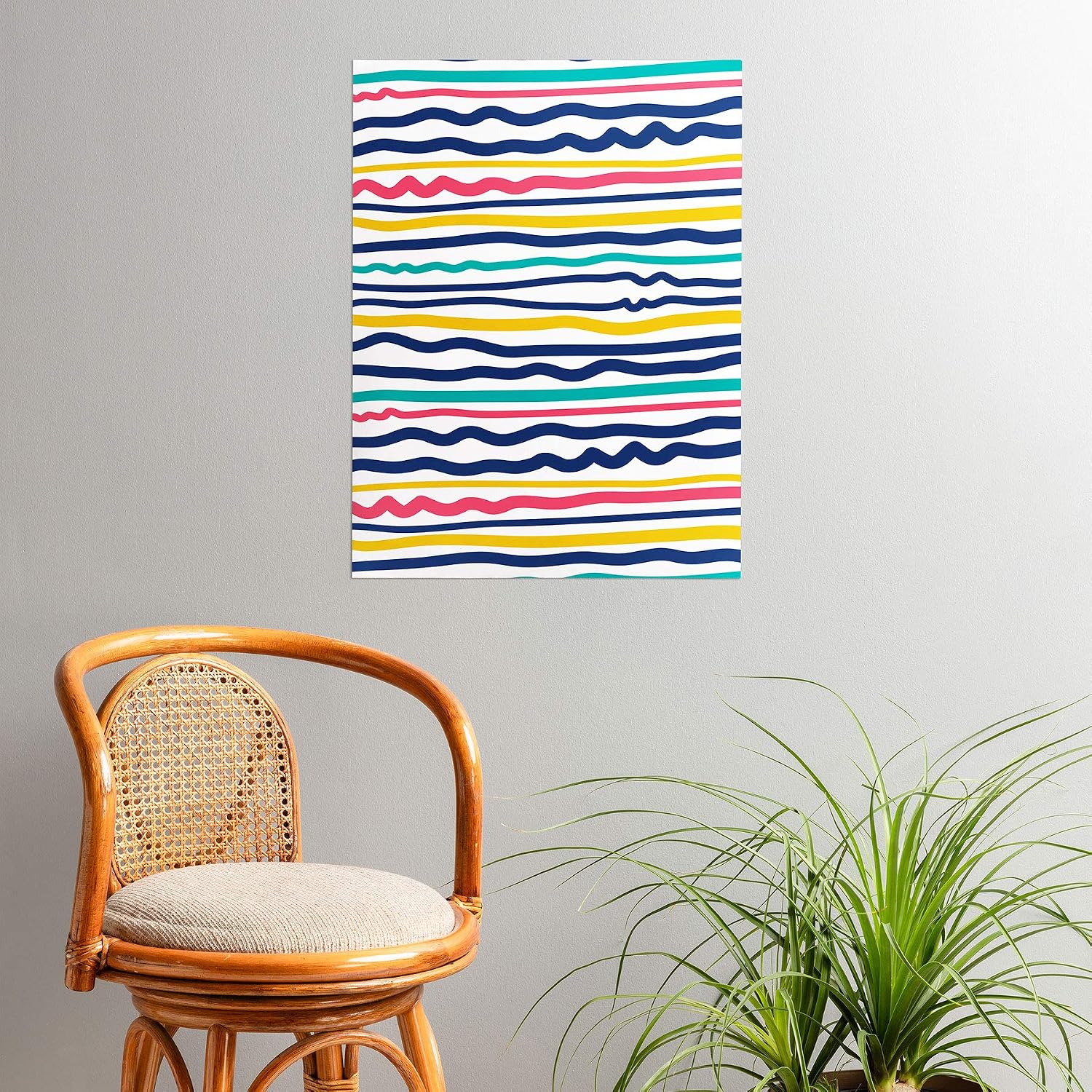 Deny Designs Sam Osborne Wiggle Stripes Poster, 18x24, Multi