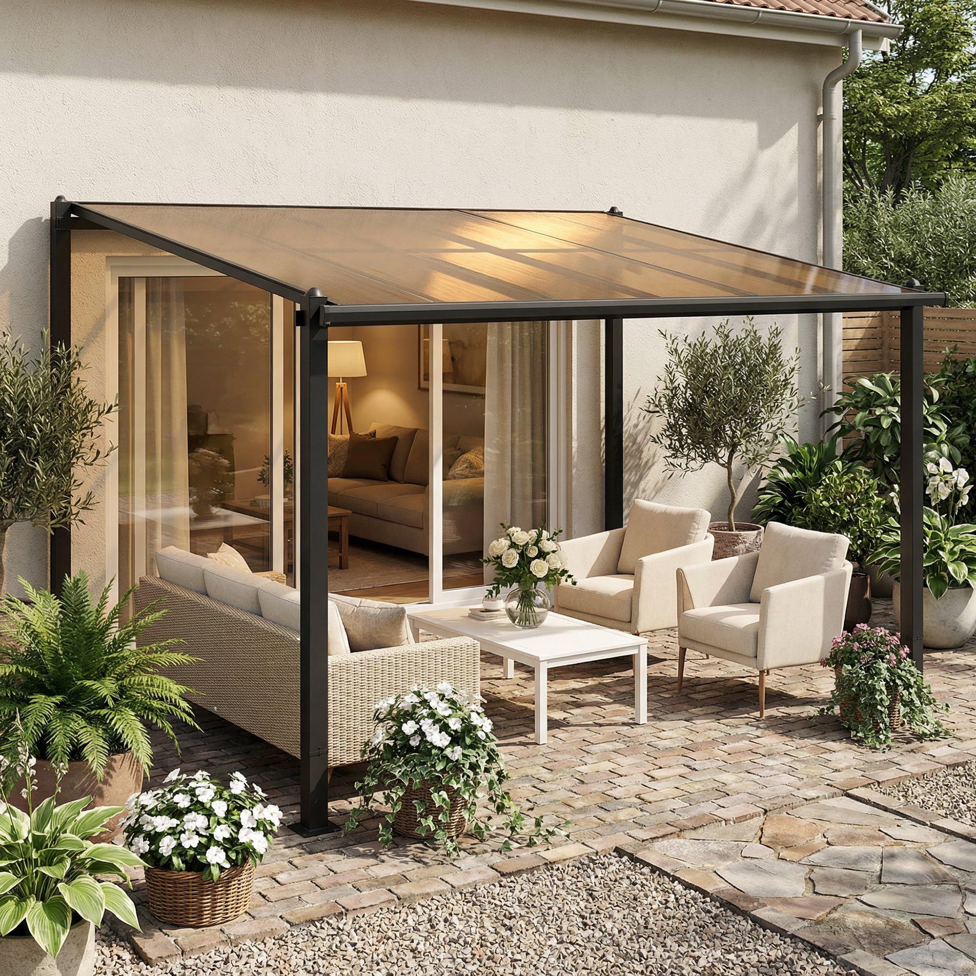 Outsunny Pergola adossée 3