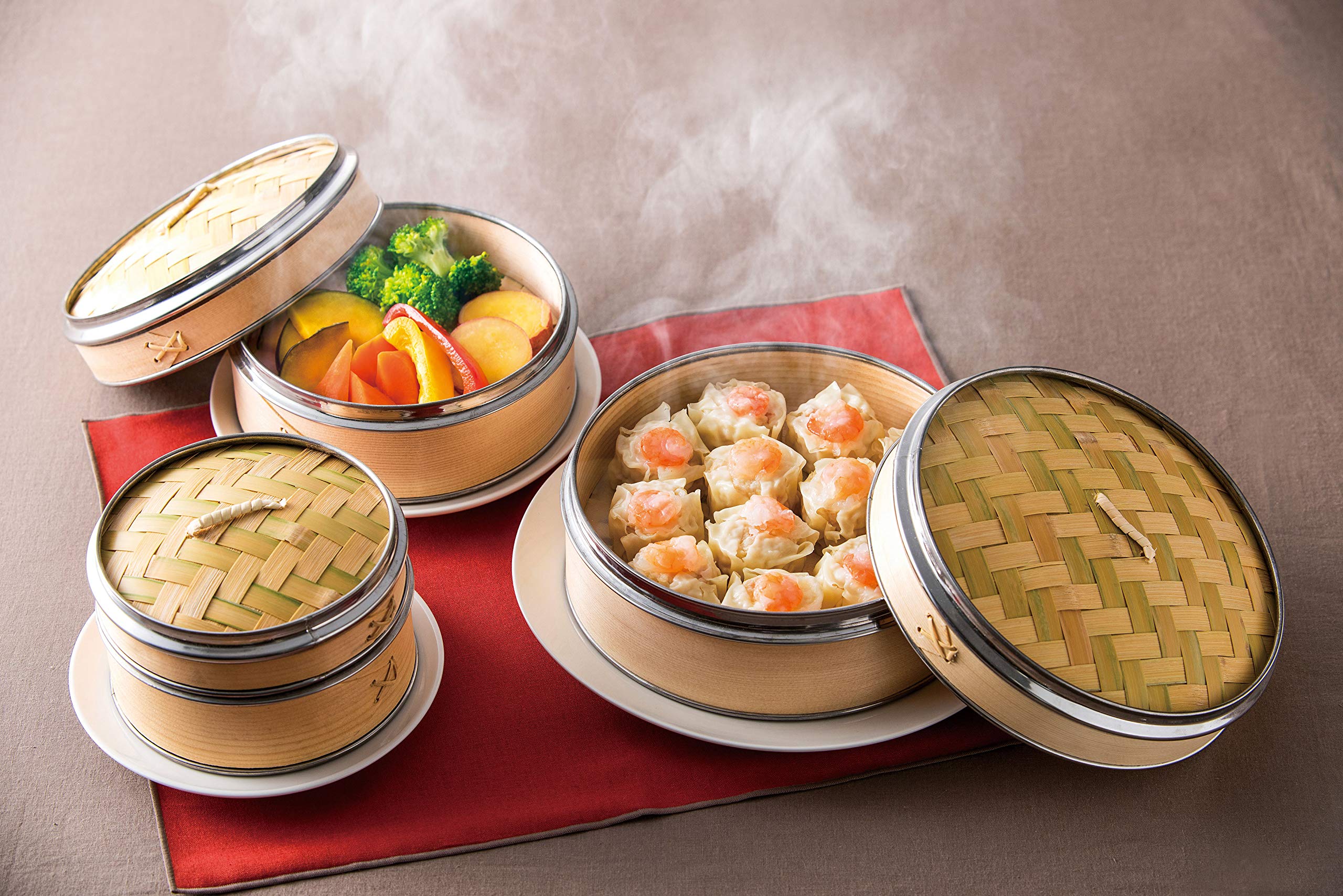 Amazon｜萬洋 杉 中華セイロ (蓋) ステン補強入り 直径29.5×H6cm