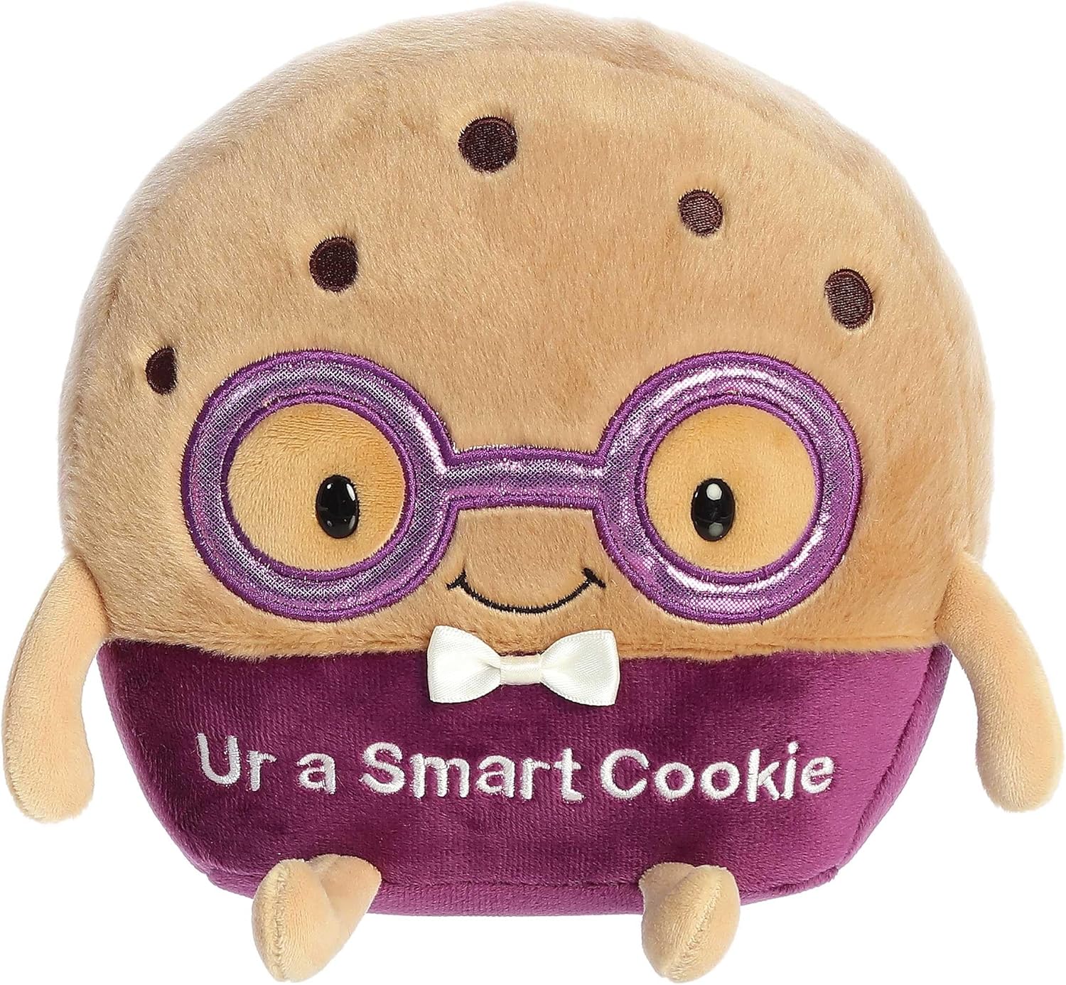 Aurora® Witty JUST Sayin'™ Ur A Smart Cookie™ Stuffed Animal - Expressive Characters for Decorative Charm - Quirky Birthday Gifts for Kids and Adults - Brown 8 Inches