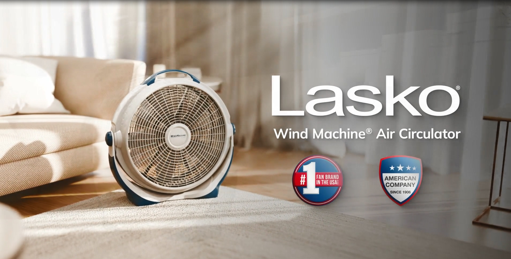 Amazon.com: Lasko Wind Machine Fan, Air Circulator Fan with