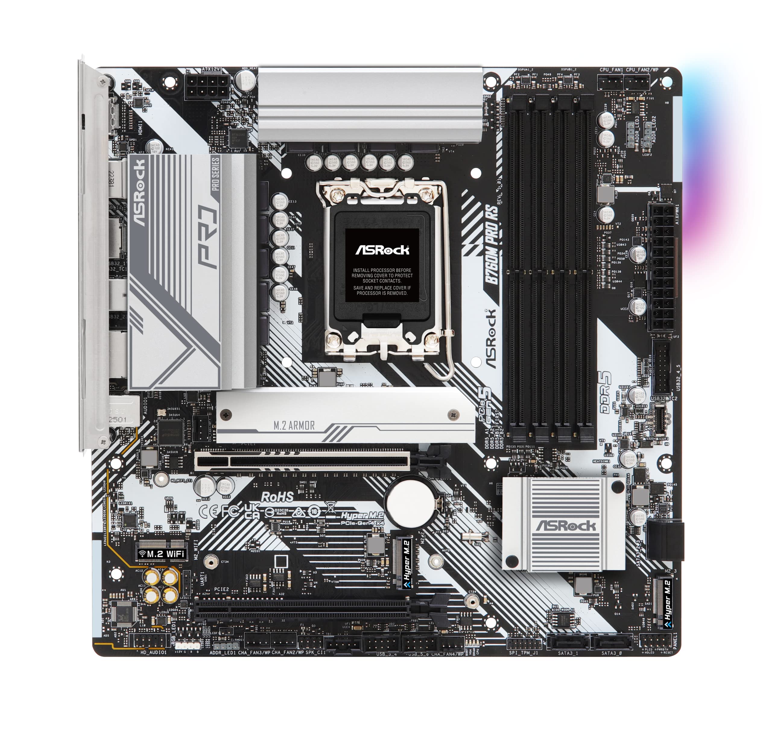 Amazon.com: ASRock B760M Pro RS Motherboard DDR5 7200MHz HDMI