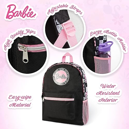 Miniatura 5 de Barbie Mochila para niños, mochilas para niños, mochila escolar para niñas adolescentes, regalos, NegroRosa, Moderno