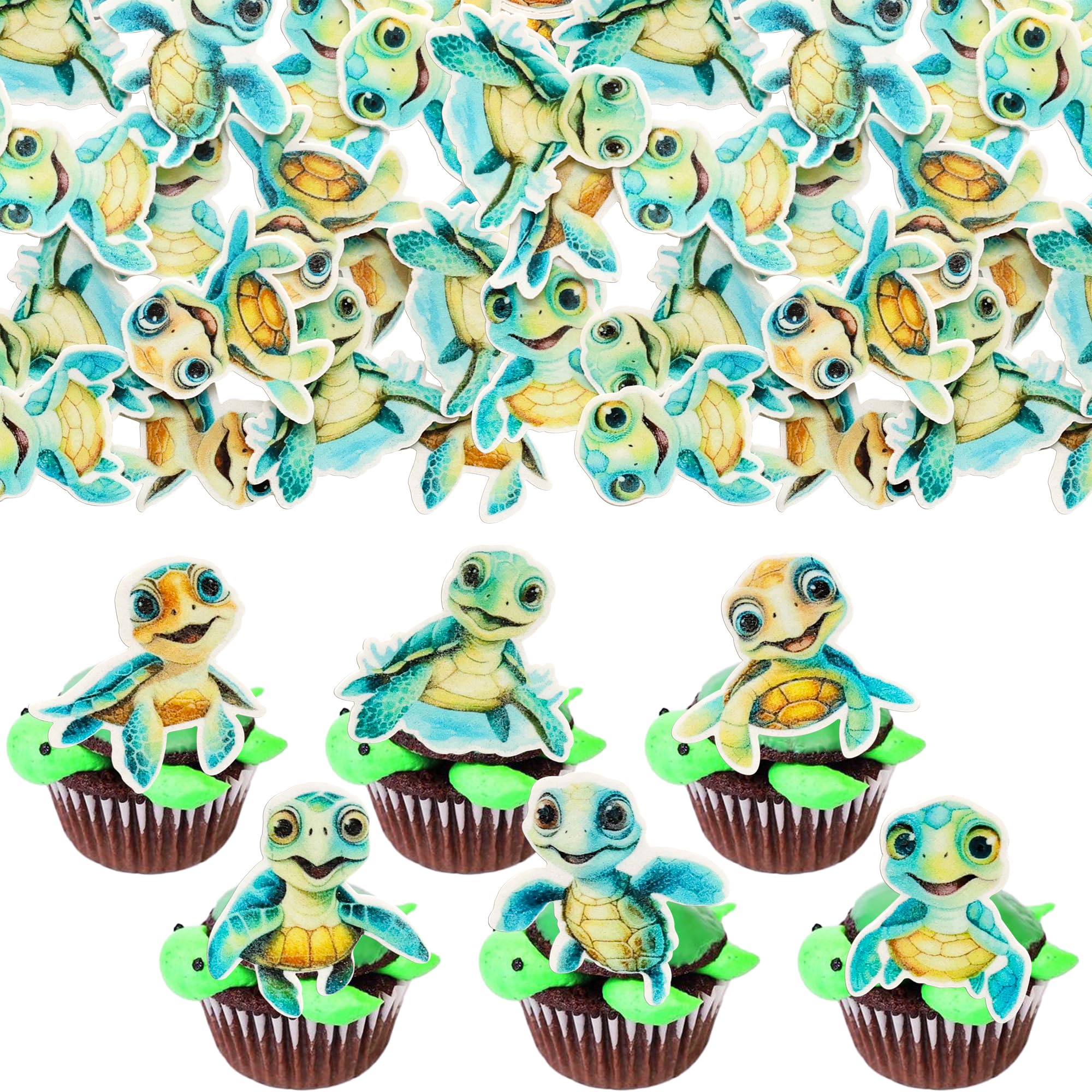 36 Stück Meerjungfrauen Cupcake-Topper – Unterwasser-Motive Für Deko Bei Kindergeburtstag & Babyparty