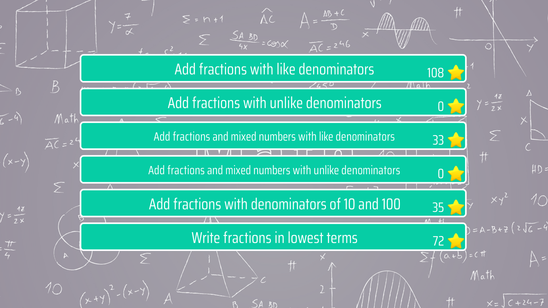 Adding Fractions Math Trainer - App on Amazon Appstore