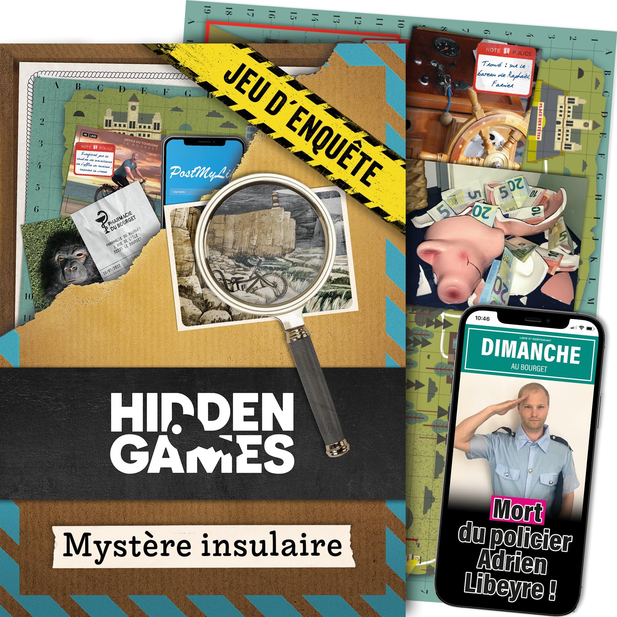 Hidden Games Crime Scene - Island Mystery: Realistic Detective Game, Escape Room Experience for Teens & Adults (14+)
