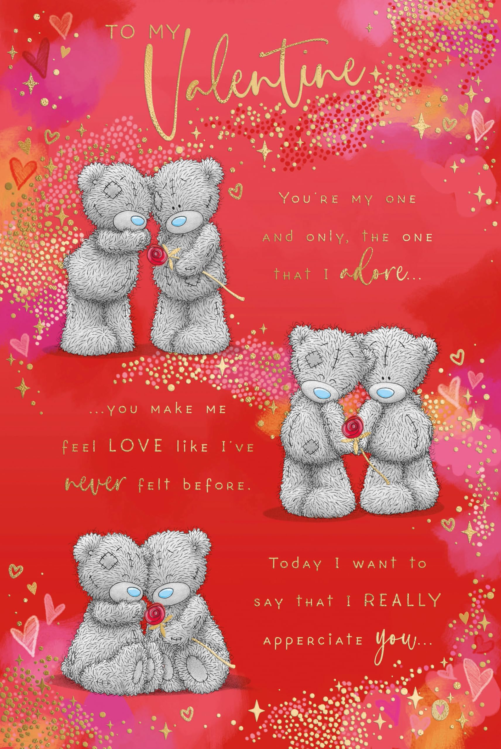 Me To You Bear To My Valentine Verse Valentine's Day Card