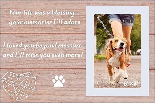 Regalo de condolencia, regalos de pérdida de mascotas, regalos de duelo, pérdida de perro, pérdida de mascota, marco de fotos conmemorativo para