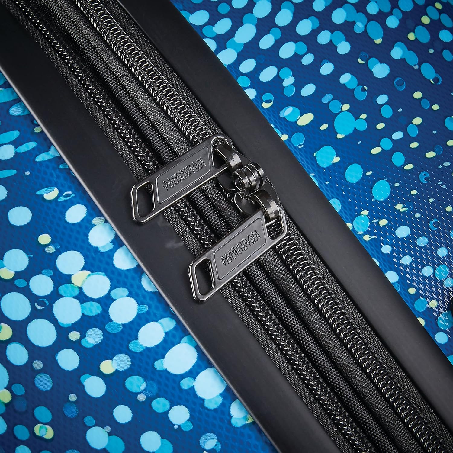 review American Tourister Moonlight Hardside Expandable Luggage with Spinner Wheels, Blue Dots, 2-Piece Set (21/24)