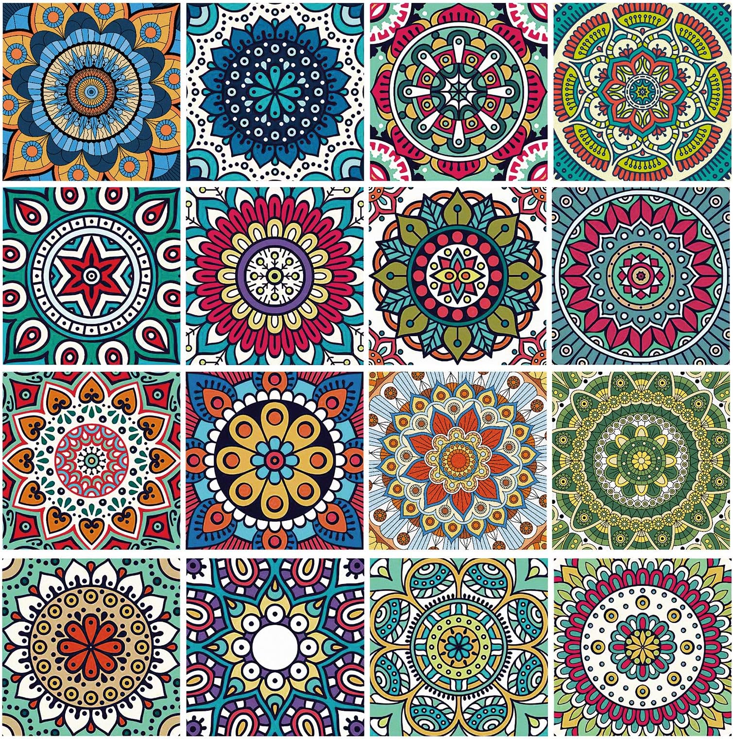 kakofaci Peel and Stick Tile Stickers 16 Pcs(6X6 Inch) Backsplash Vinyl Stickers for Kitchen and Stick on Tile