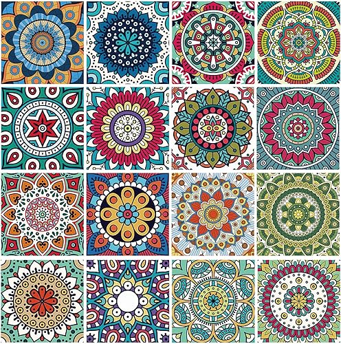 Miniatura 8 de Adhesivos para azulejos de despegar y pegar, 12 unidades (6 x 6 pulgadas), calcomanías impermeables para salpicaduras para cocina y pegar en azulejos