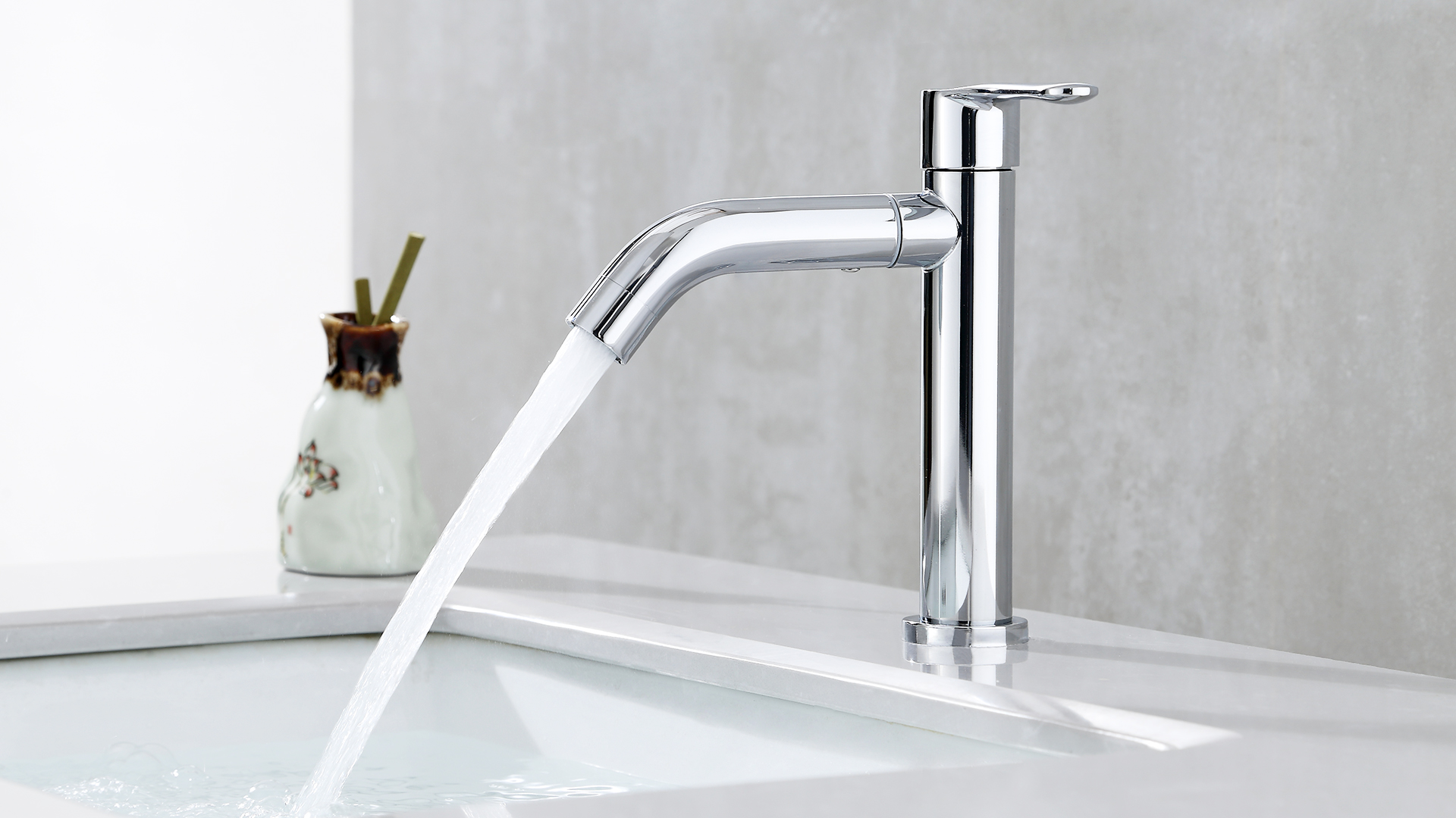 Amazon | 洗面台用 シングルレバー 洗面水栓 360°回転 ステンレス製 単