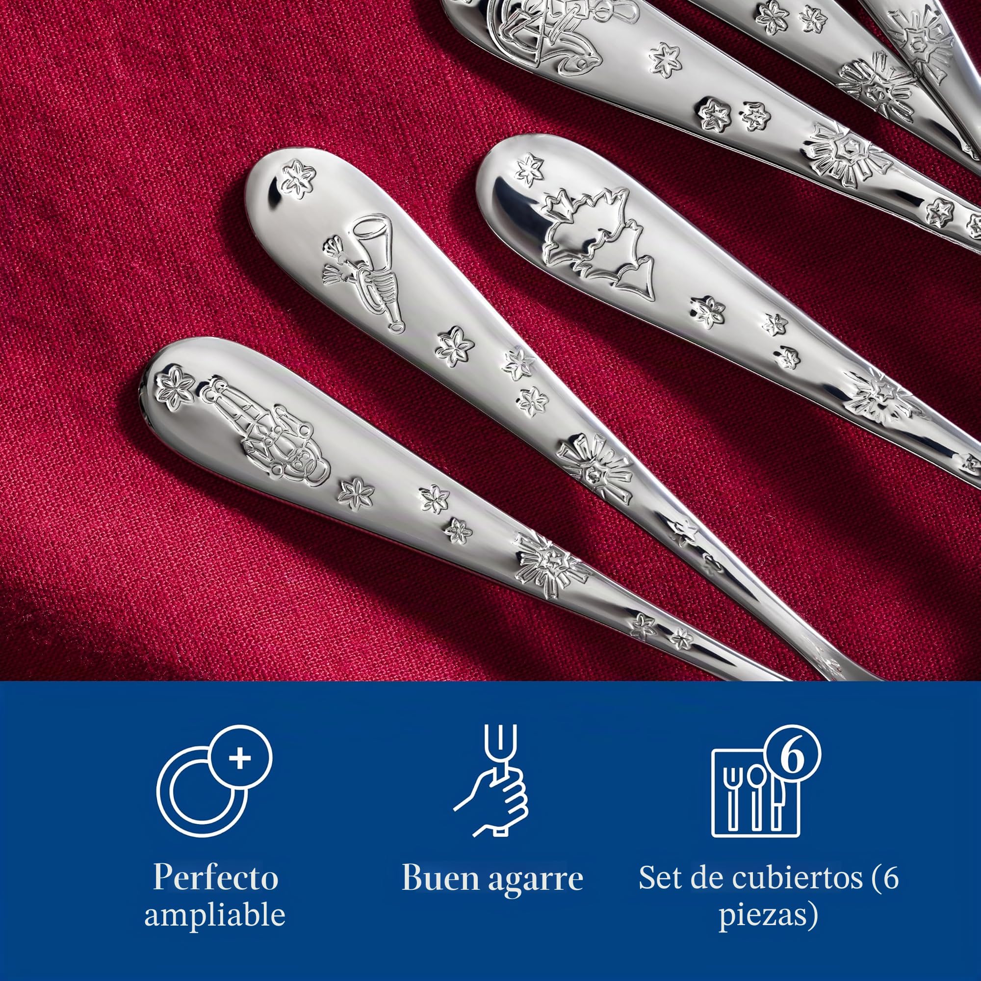 Villeroy & Boch – Toy's Delight set de cucharillas de café, 6 piezas, para 6 personas, apto para lavavajillas, inoxidable, cubertería, juego de cucharas, cubiertos de acero inoxidable