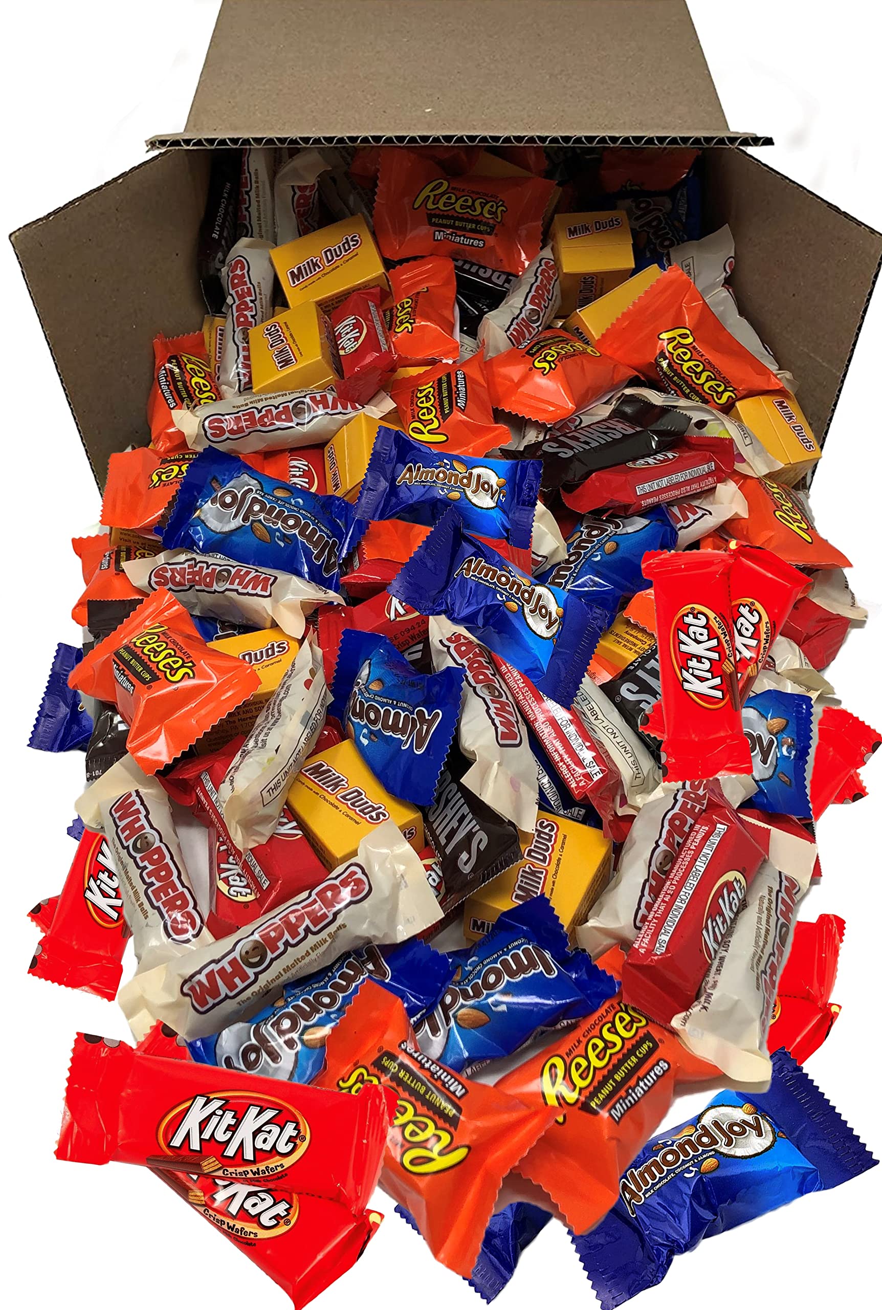 BULK CHOCOLATE CANDY MIX, 5 LB BOX of Individually Wrapped Snack Size