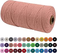 Vista 68 de JeogYong Cordón de macramé de un solo hilo 1mm x 426 yardas (1279 pies) Cuerda de algodón suave Hilo de macramé de 1 mm, suministros de macramé