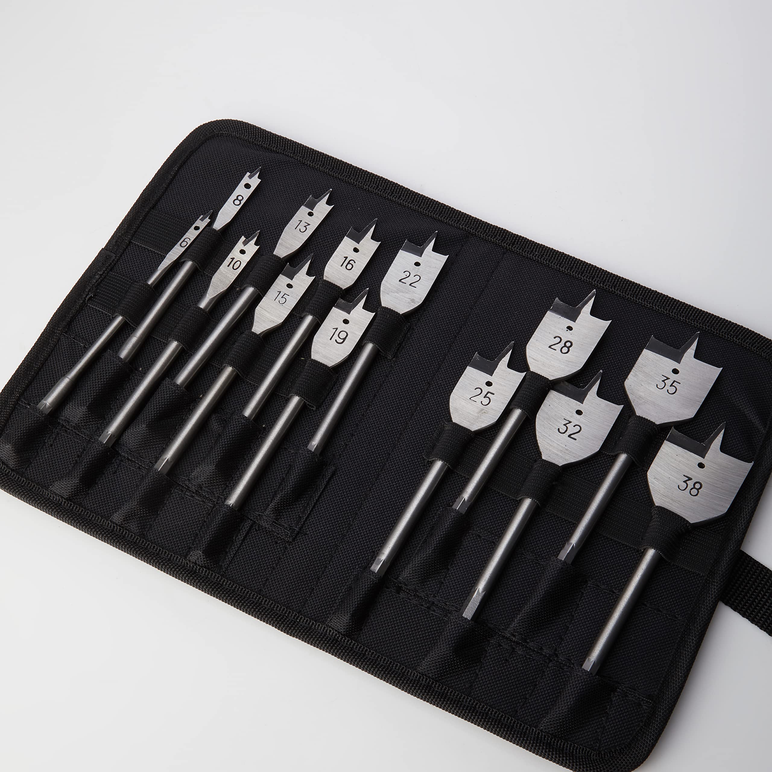 Draper 82634 Set di punte piatte per legno, 13 pezzi, 230 V, argento