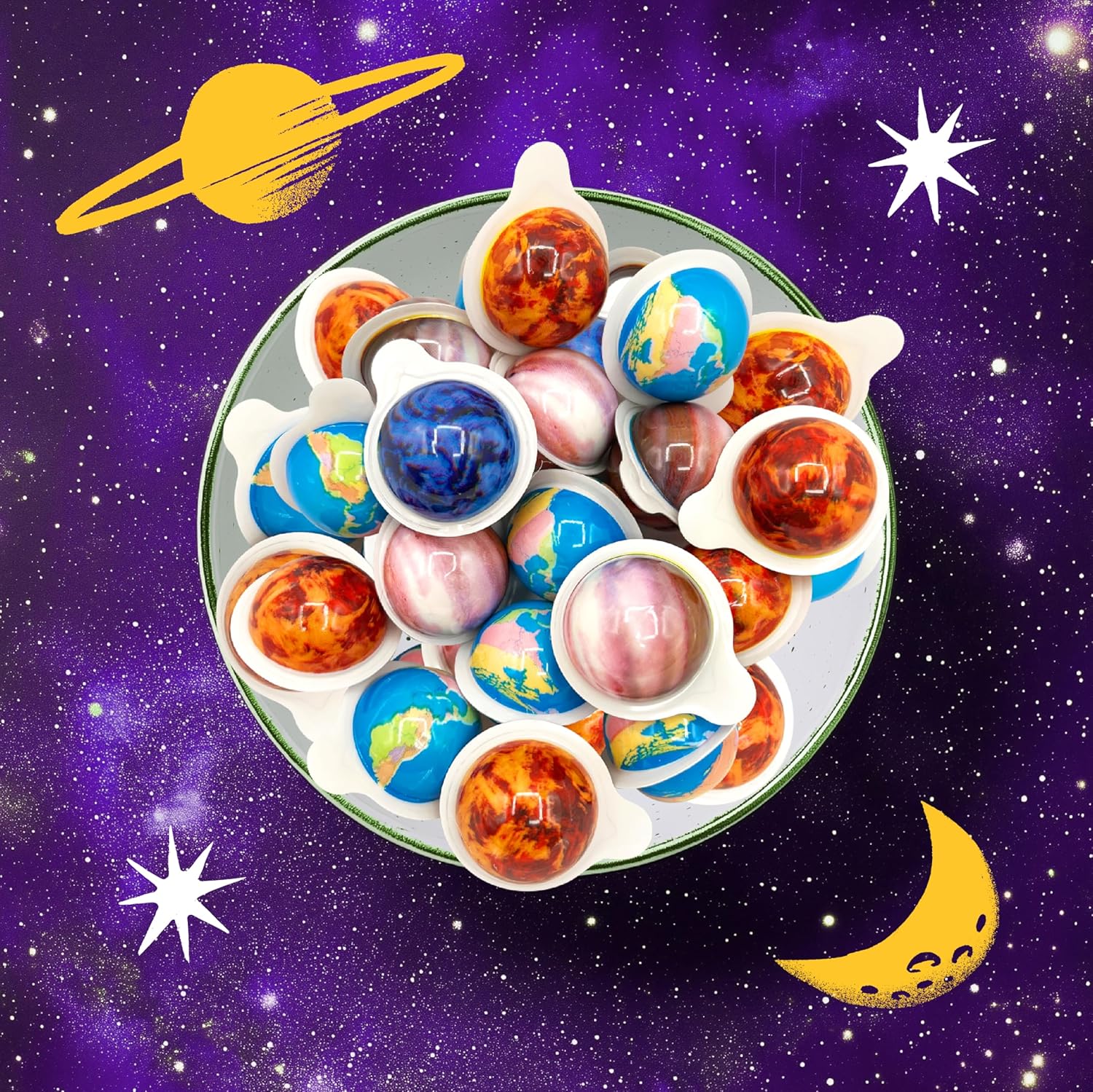 Gummy Planets Mix - Jar - Indivily Wrapped Planet Gummies - Space