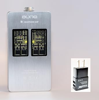 Aune B1 Portable HiFi Headphone Amplifier Silver with Extreme Audio High Speed USB Charger