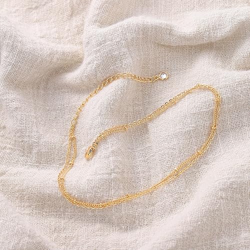 Miniatura 5 de Fettero Anklet Bracelets for Women Gold Plated Dainty Waterproof Anklet Charm Bracelet Summer Beach Foot Jewelry