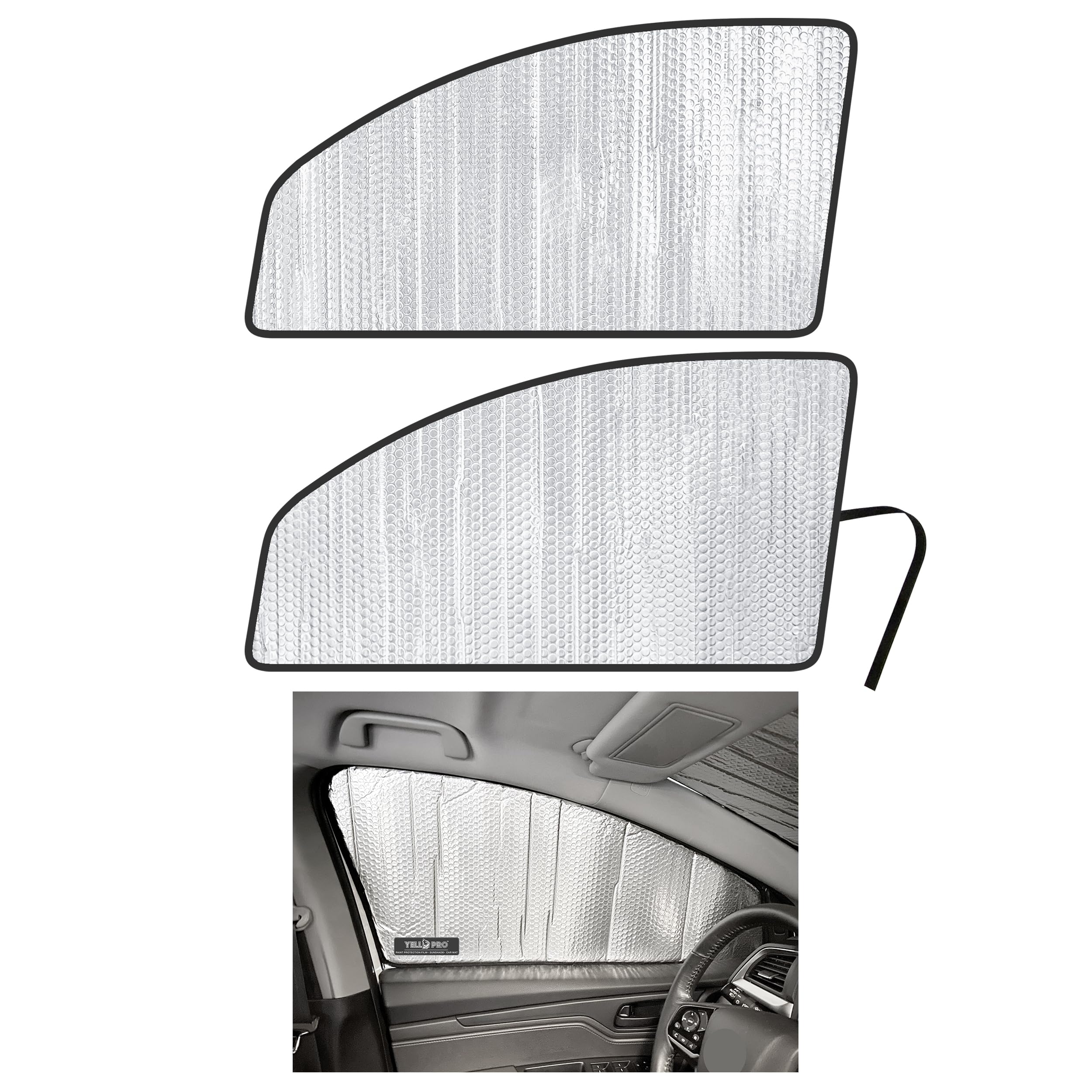 Side Window Front Seat Reflective Sunshade Custom Fit for 2018 2019 2020 2021 2022 2023 2024 2025 Honda Odyssey Minivan, UV Reflector Sun Protection Accessories (Set of 2)