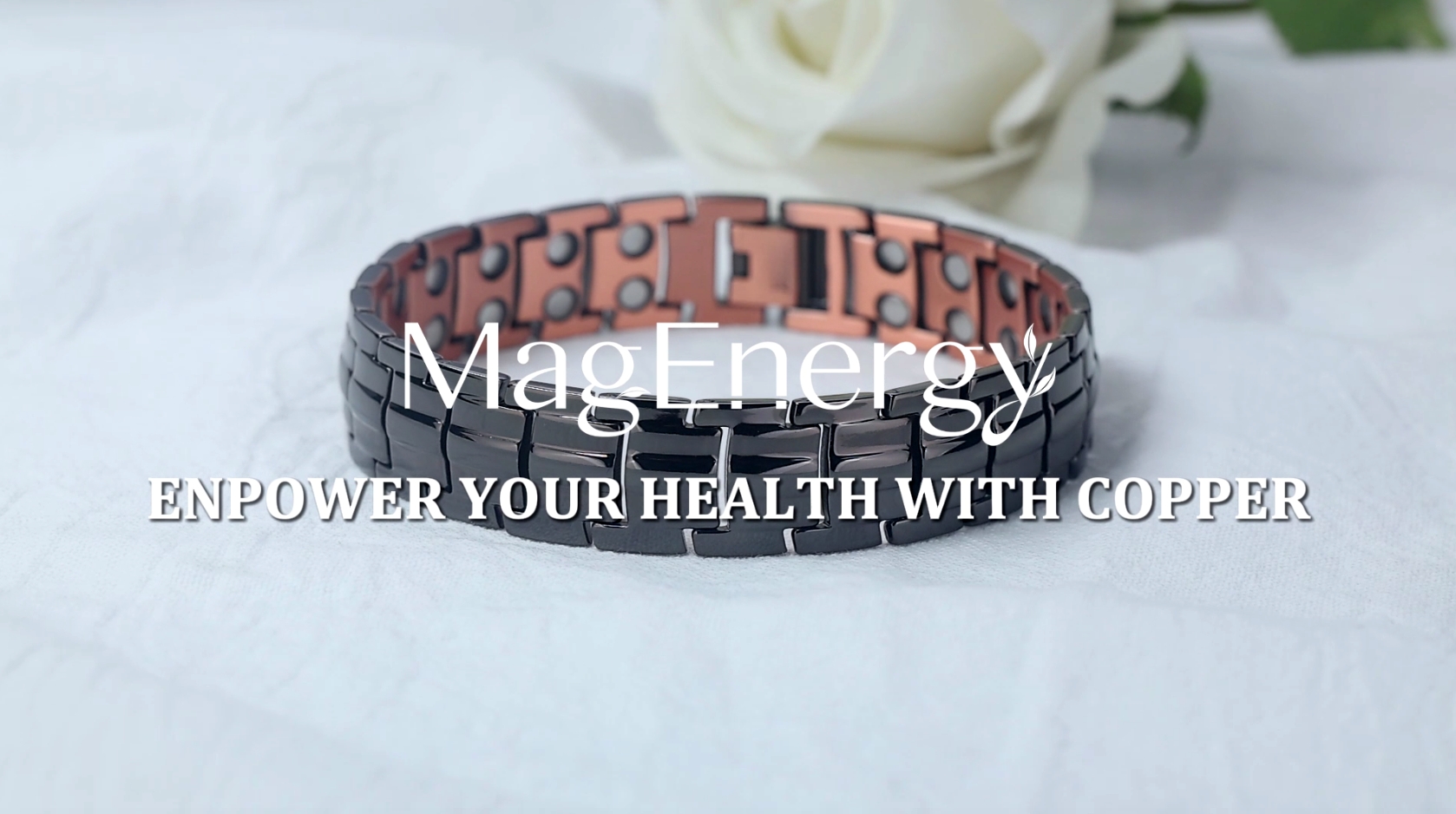 Bracelet Cadeau Homme Bracelets Magnétiques Homme Cuivre - 2 Pièces Noir Et Bronze - Bijoux Élégants Bracelet Homme